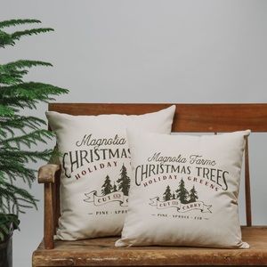 Magnolia Christmas Tree Farm Pillow